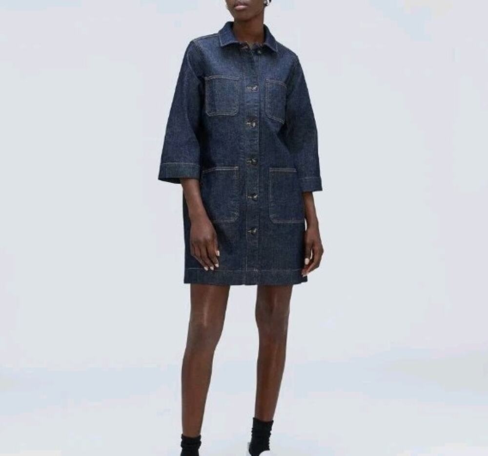 Everlane Indigo Denim Shift Jacket